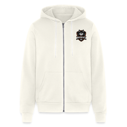 Unisex Full Zip Hoodie - vintage white
