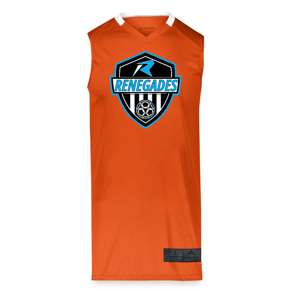 Adult Step-Back Basketball Jersey - orange/white