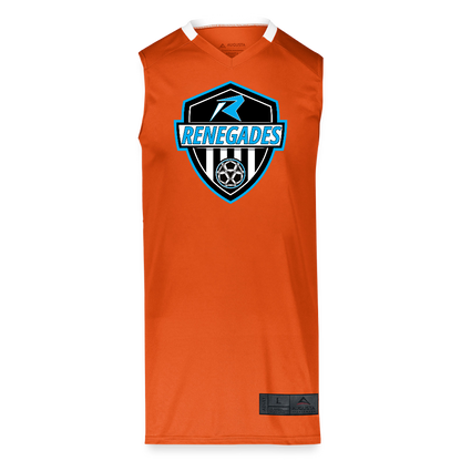 Adult Step-Back Basketball Jersey - orange/white