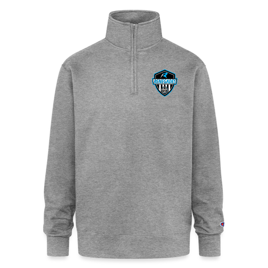 Champion Unisex 1/4 Zip Pullover Sweatshirt - heather gray