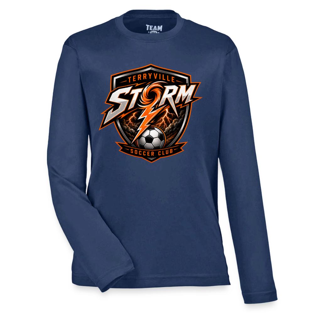 Youth Zone Performance Long-Sleeve T-Shirt - dark navy