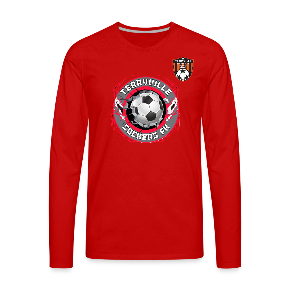 Men's Premium Long Sleeve T-Shirt - red