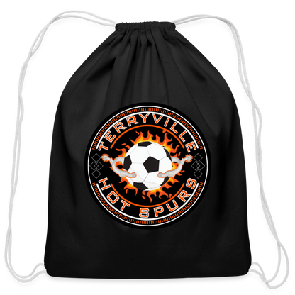 Cotton Drawstring Bag - black
