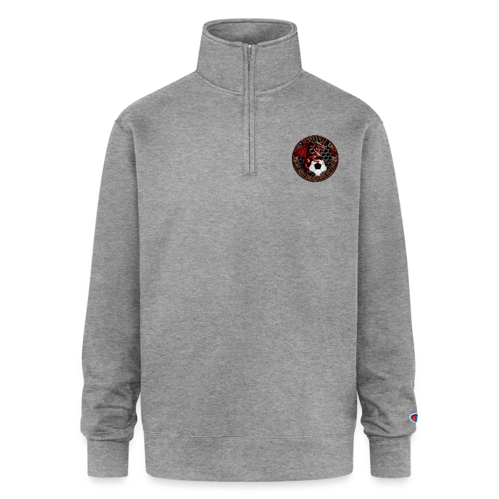 Champion Unisex 1/4 Zip Pullover Sweatshirt - heather gray