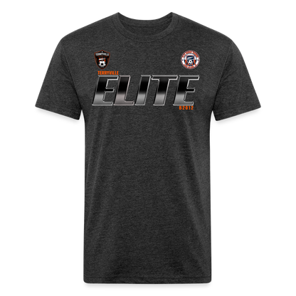 Fitted Cotton/Poly T-Shirt by Next Level - heather black