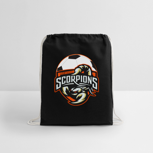 Cotton Drawstring Bag - black