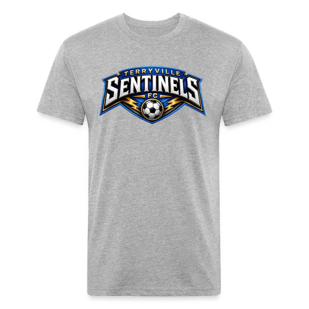 Fitted Cotton/Poly T-Shirt by Next Level - heather gray