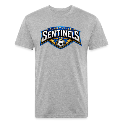 Fitted Cotton/Poly T-Shirt by Next Level - heather gray