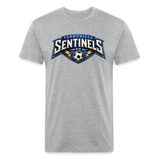 Fitted Cotton/Poly T-Shirt by Next Level - heather gray