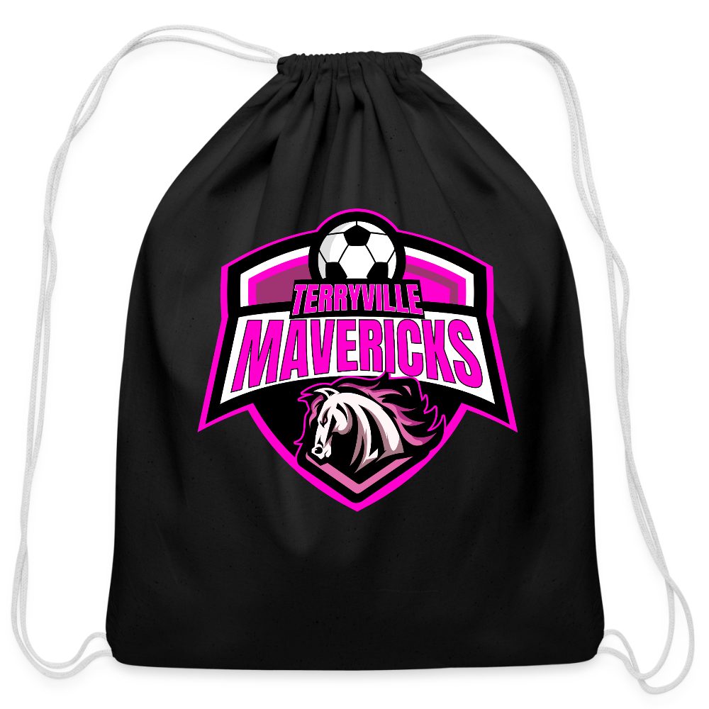 Cotton Drawstring Bag - black