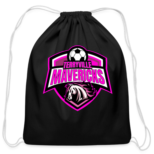 Cotton Drawstring Bag - black