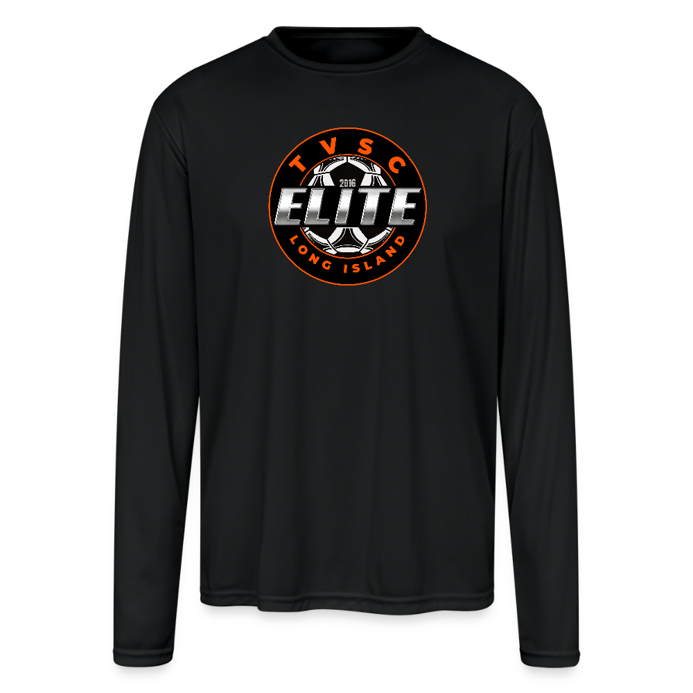 Men's Moisture Wicking Performance Long Sleeve T-Shirt - black