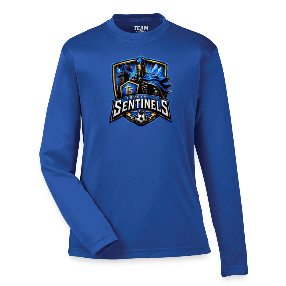 Youth Zone Performance Long-Sleeve T-Shirt - royal blue