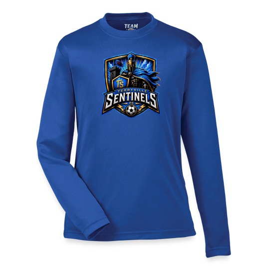 Youth Zone Performance Long-Sleeve T-Shirt - royal blue