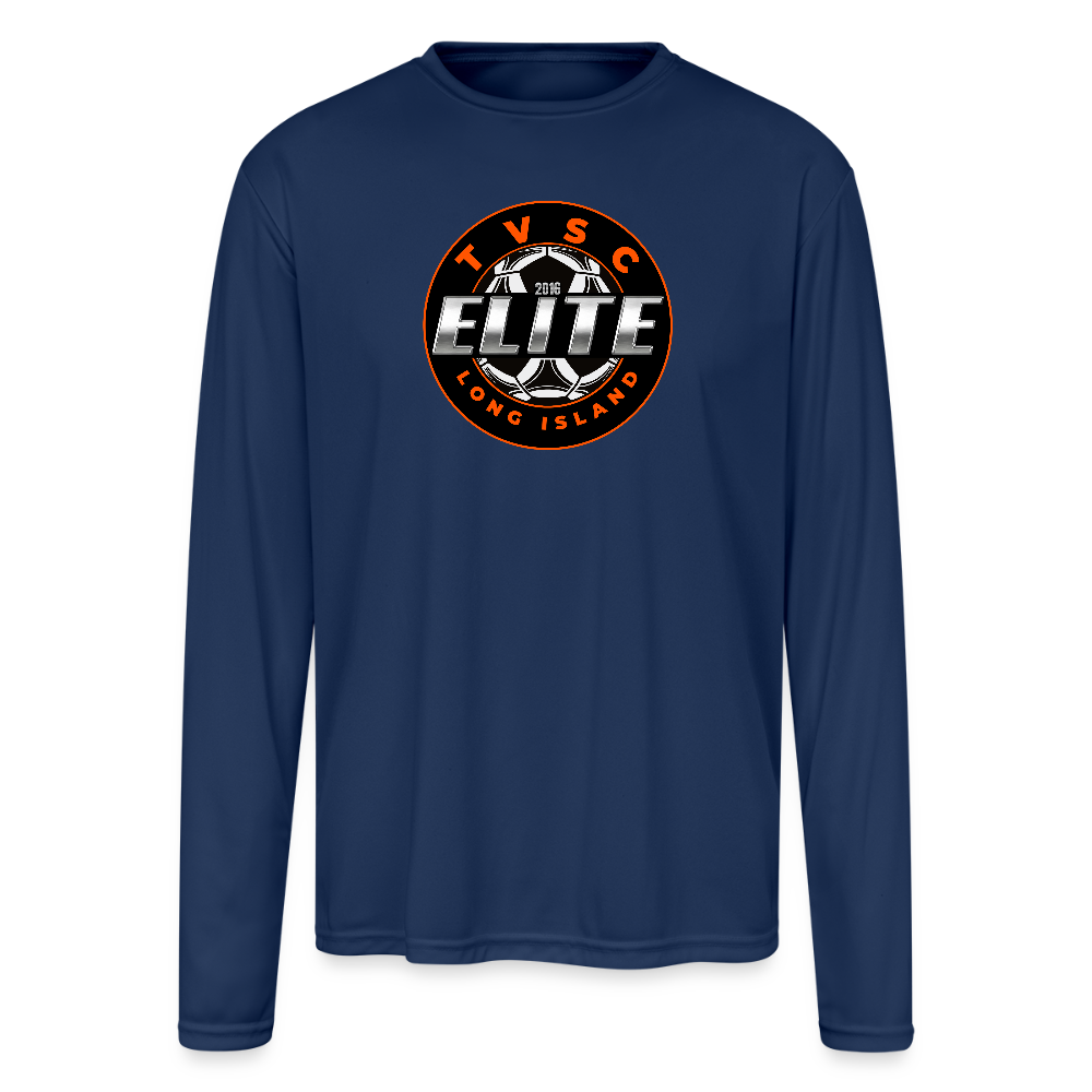 Men's Moisture Wicking Performance Long Sleeve T-Shirt - navy