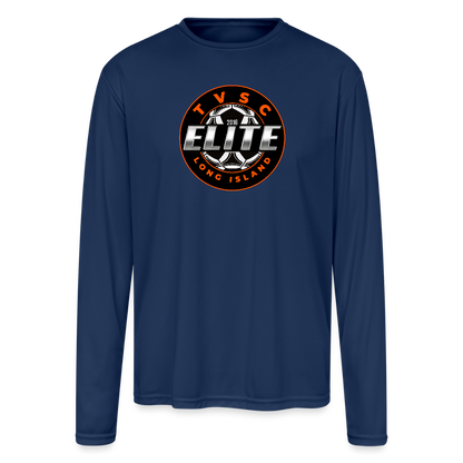 Men's Moisture Wicking Performance Long Sleeve T-Shirt - navy