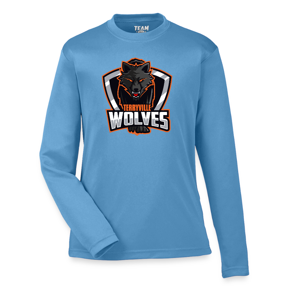 Youth Zone Performance Long-Sleeve T-Shirt - light blue