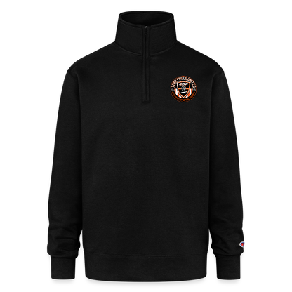 Champion Unisex 1/4 Zip Pullover Sweatshirt - black