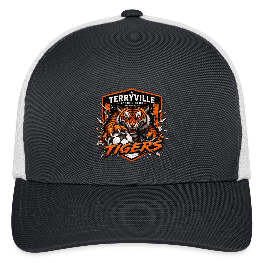 Flexfit Fitted Baseball Cap - dark gray/white