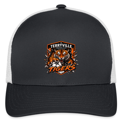 Flexfit Fitted Baseball Cap - dark gray/white
