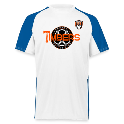 Augusta Sportswear Adult Cutter Jersey - white/royal blue