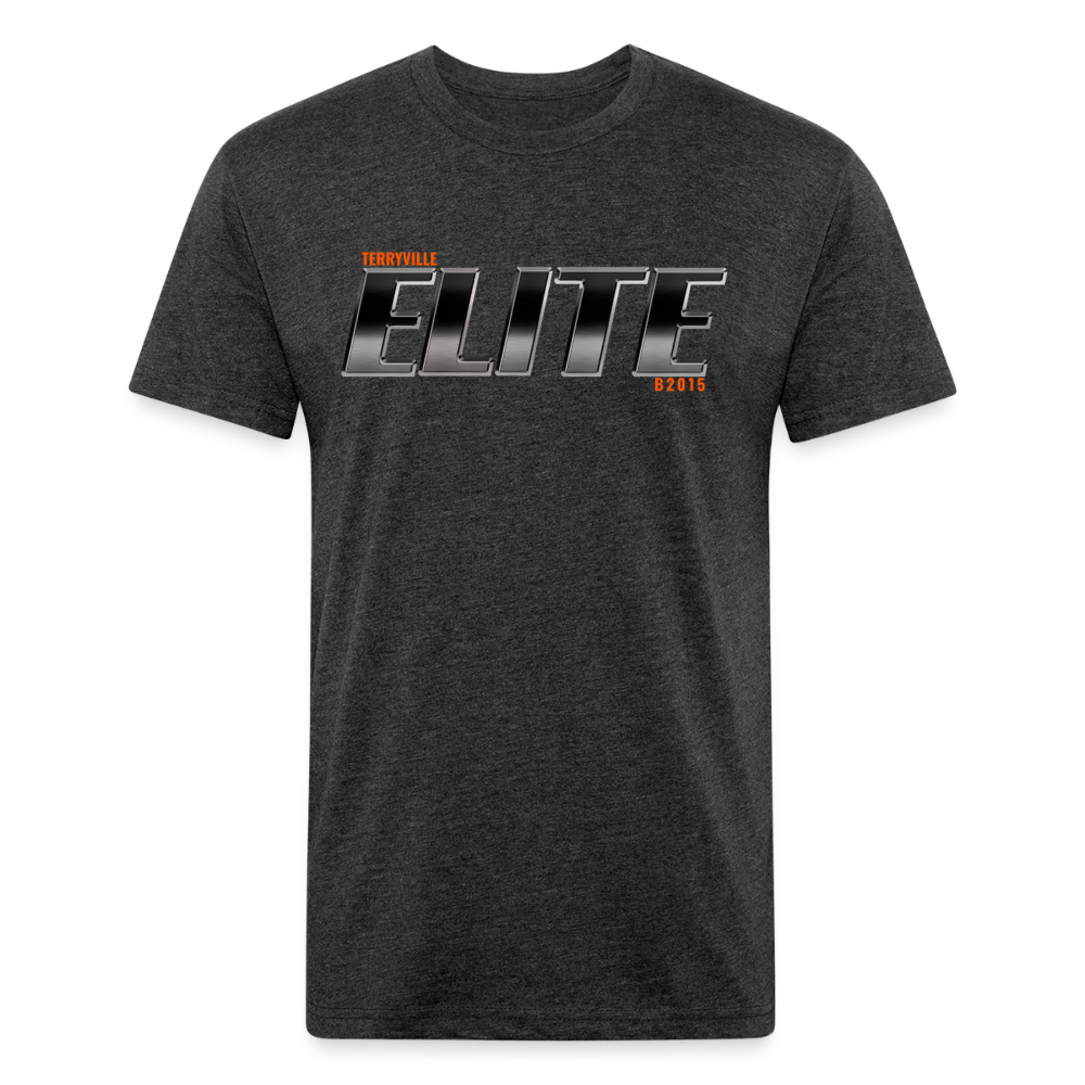 Fitted Cotton/Poly T-Shirt by Next Level - heather black