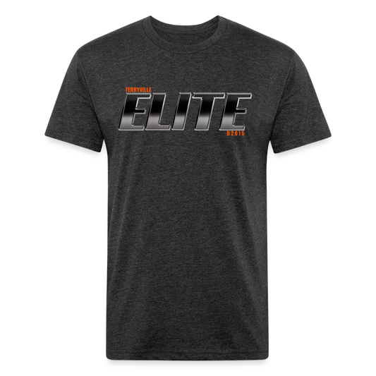Fitted Cotton/Poly T-Shirt by Next Level - heather black