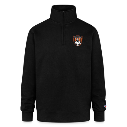 Champion Unisex 1/4 Zip Pullover Sweatshirt - black