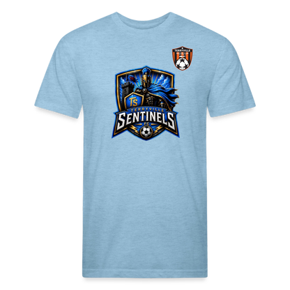 Fitted Cotton/Poly T-Shirt by Next Level - heather blue
