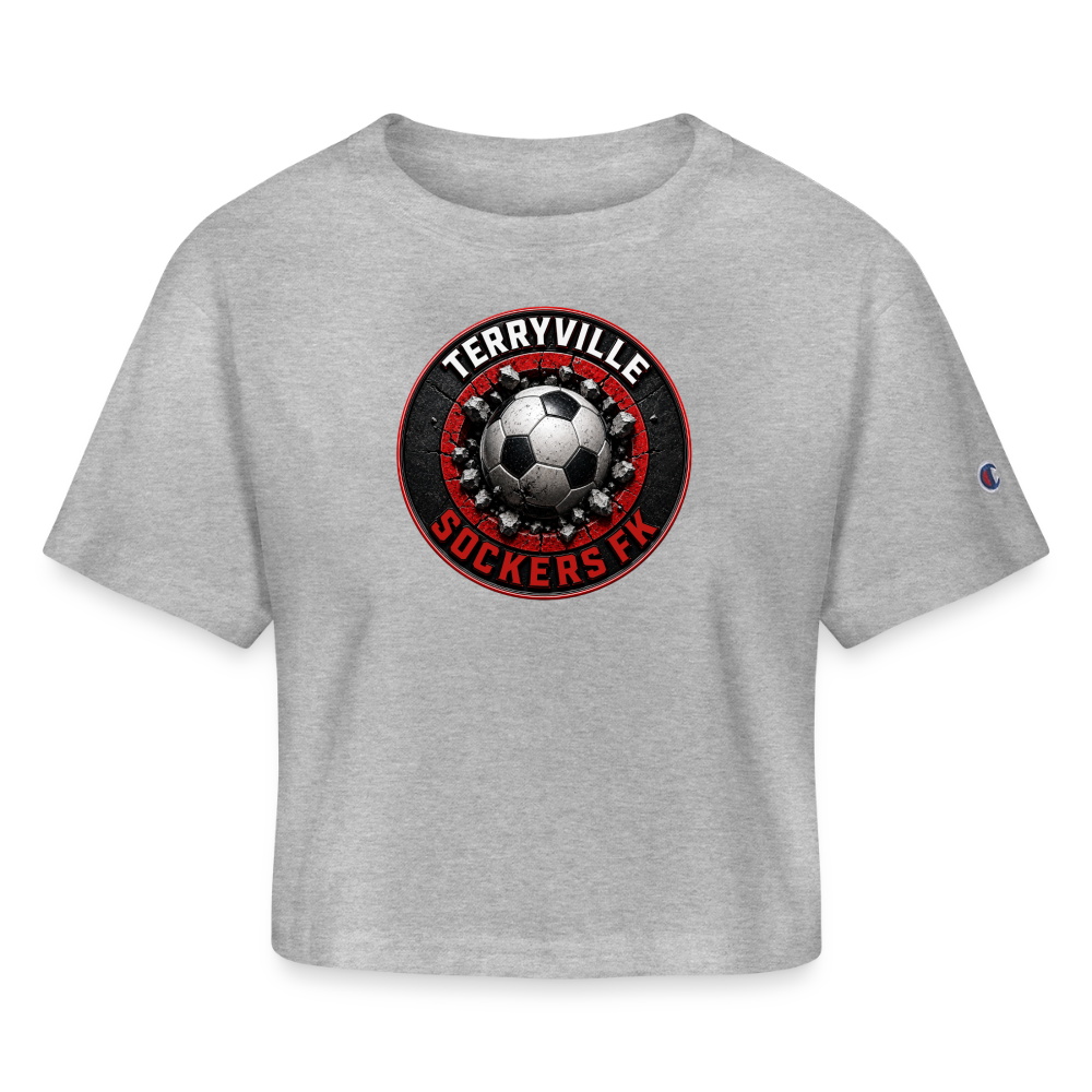 Champion Women’s Cropped T-Shirt - heather gray
