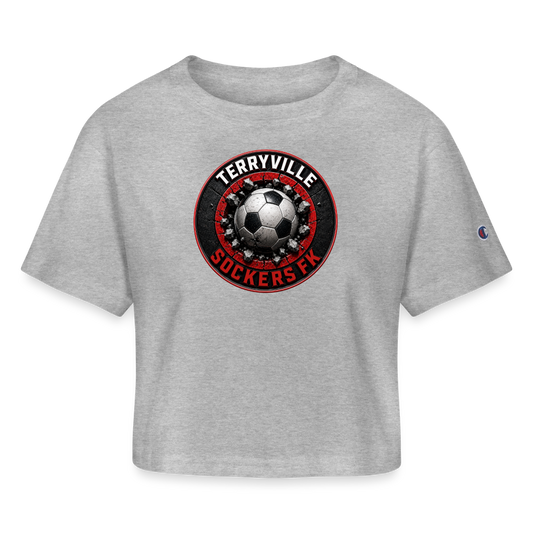 Champion Women’s Cropped T-Shirt - heather gray