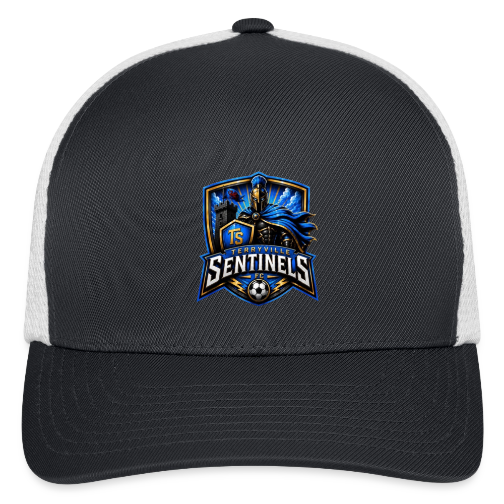 Flexfit Fitted Baseball Cap - dark gray/white