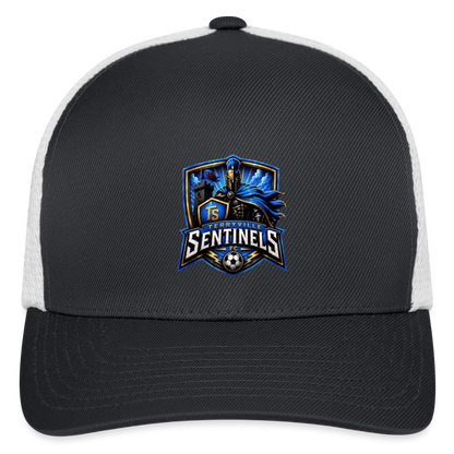 Flexfit Fitted Baseball Cap - dark gray/white