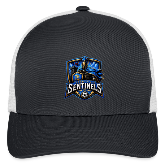 Flexfit Fitted Baseball Cap - dark gray/white