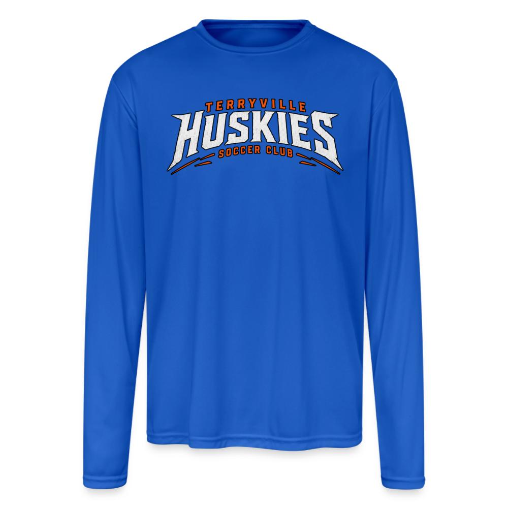 Men's Moisture Wicking Performance Long Sleeve T-Shirt - royal blue