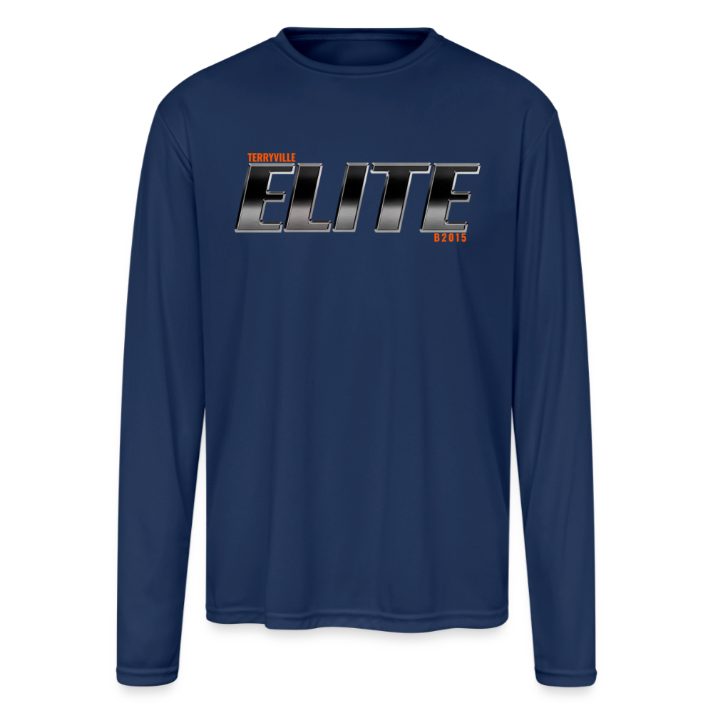 Men's Moisture Wicking Performance Long Sleeve T-Shirt - navy