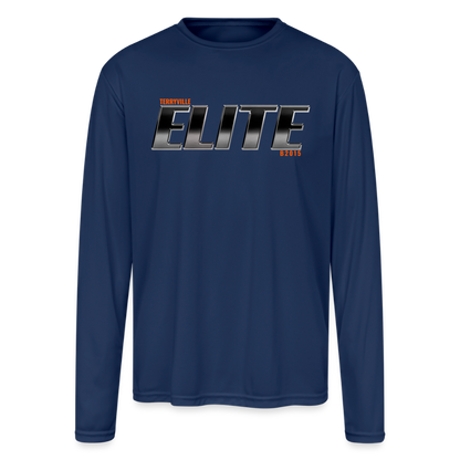 Men's Moisture Wicking Performance Long Sleeve T-Shirt - navy