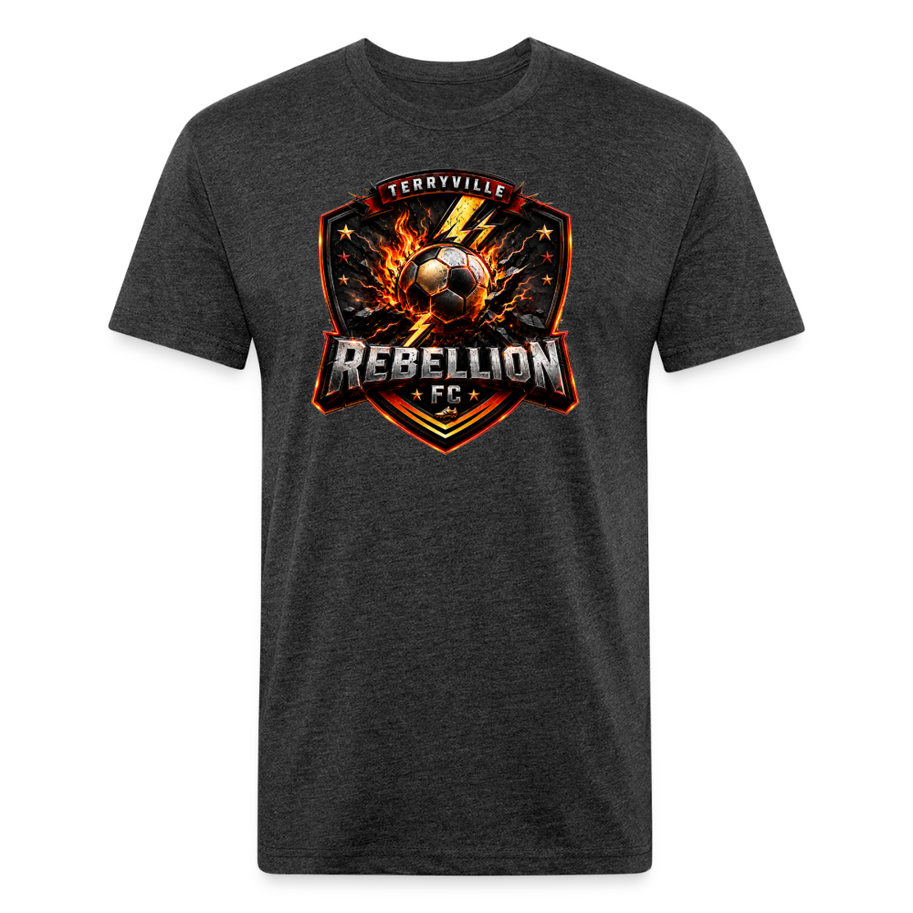Fitted Cotton/Poly T-Shirt by Next Level - heather black