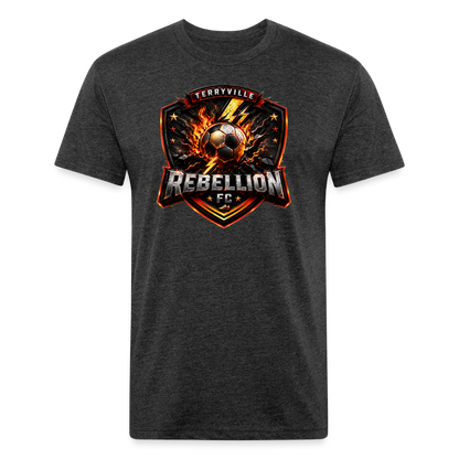 Fitted Cotton/Poly T-Shirt by Next Level - heather black