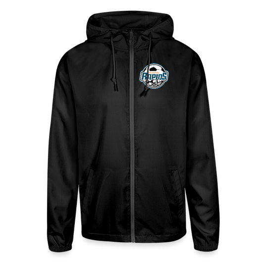 Unisex Lightweight Windbreaker Jacket - black