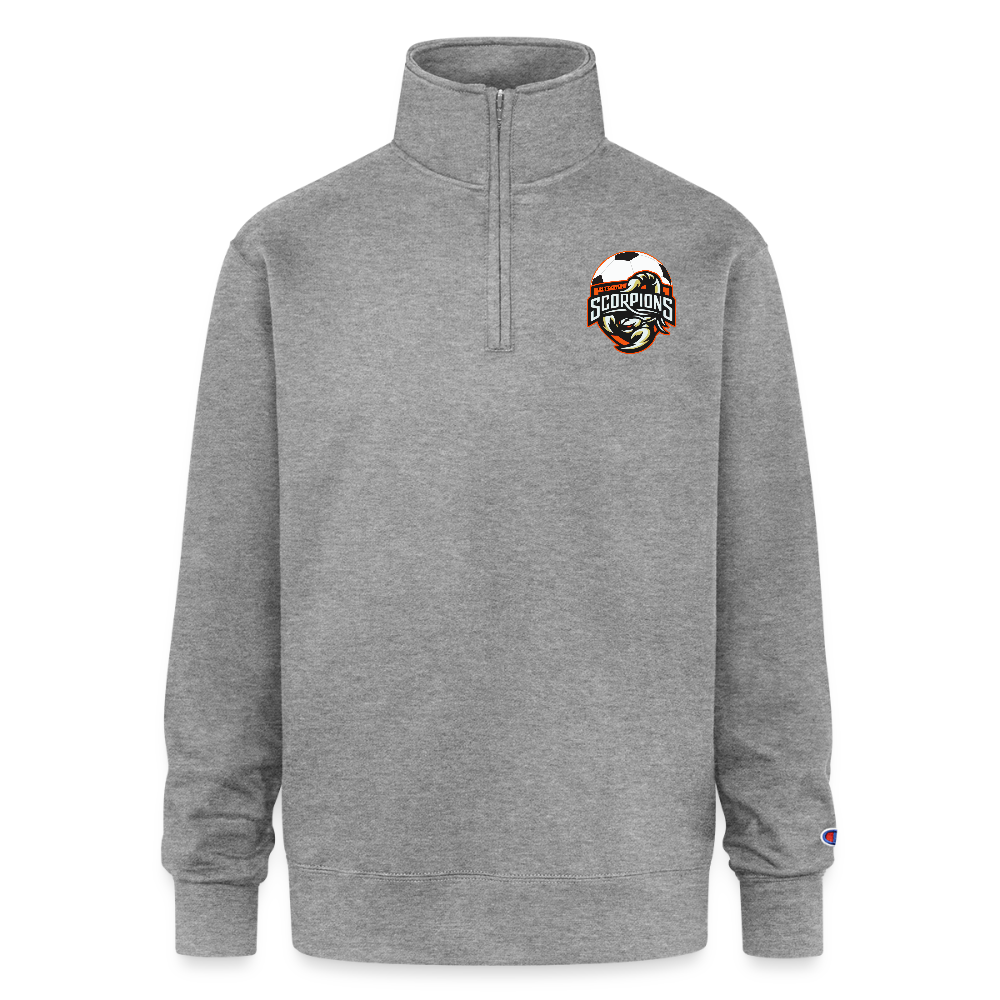 Champion Unisex 1/4 Zip Pullover Sweatshirt - heather gray