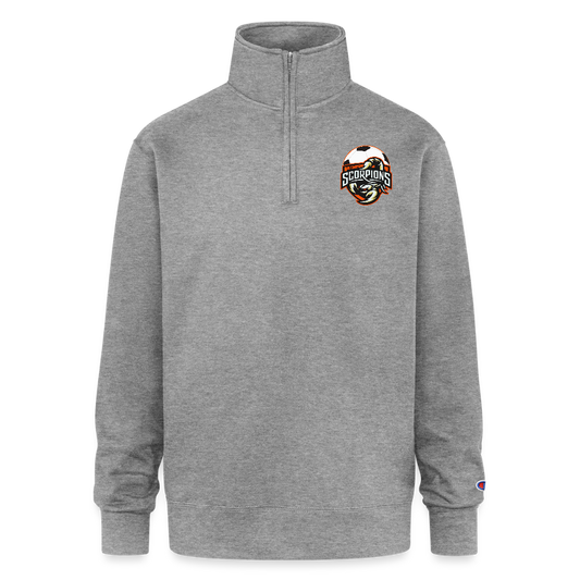 Champion Unisex 1/4 Zip Pullover Sweatshirt - heather gray