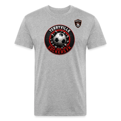 Fitted Cotton/Poly T-Shirt by Next Level - heather gray