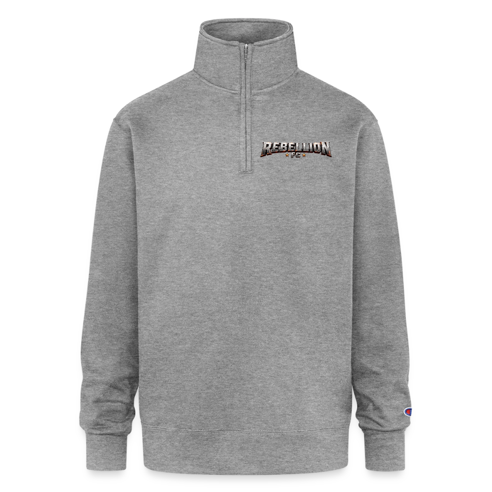 Champion Unisex 1/4 Zip Pullover Sweatshirt - heather gray