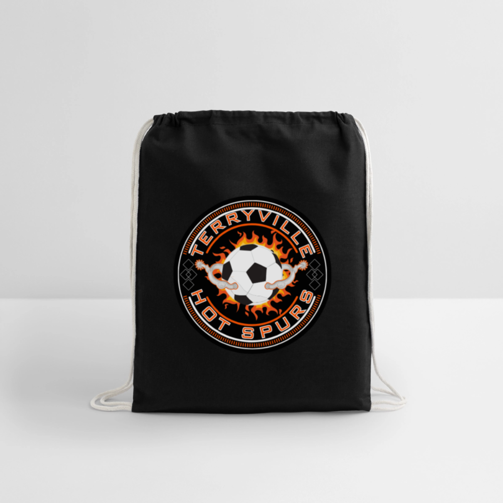 Cotton Drawstring Bag - black