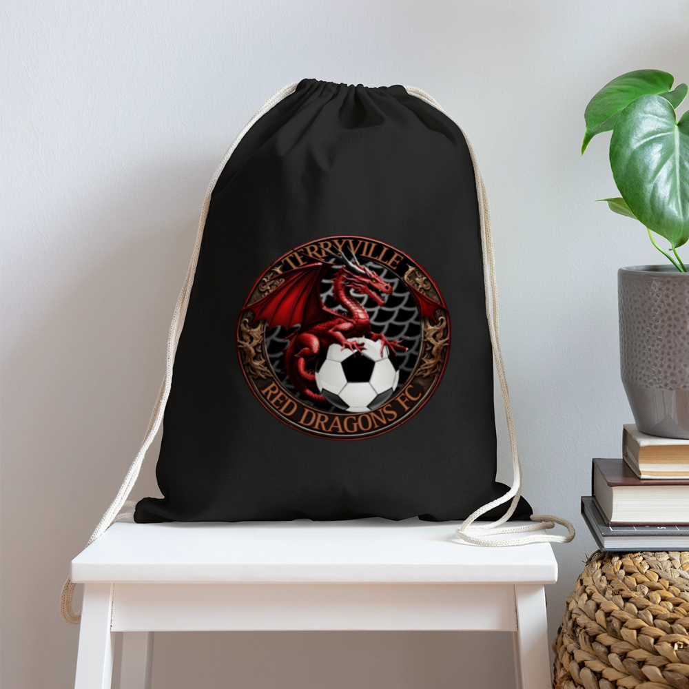 Cotton Drawstring Bag - black