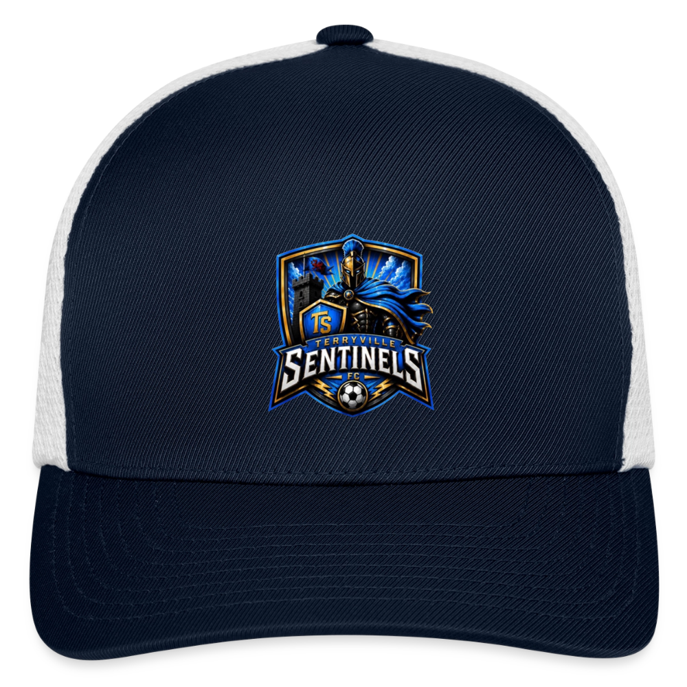 Flexfit Fitted Baseball Cap - navy/white