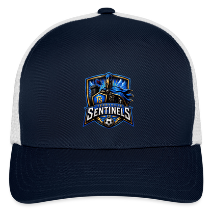 Flexfit Fitted Baseball Cap - navy/white