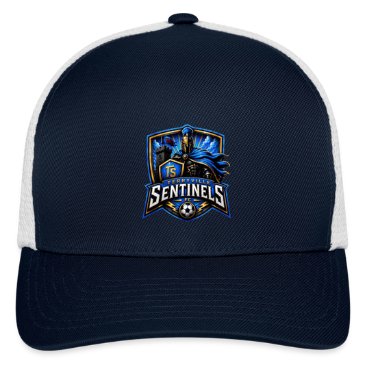 Flexfit Fitted Baseball Cap - navy/white
