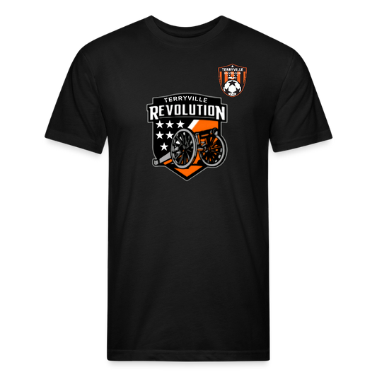 Fitted Cotton/Poly T-Shirt by Next Level - black